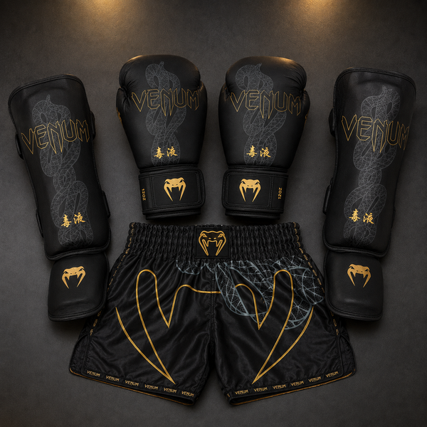 Venum Serpenti Black Gold Fightset