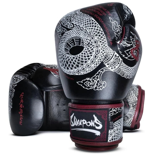 8 Weapons Sak Yant Naga Boxing Gloves