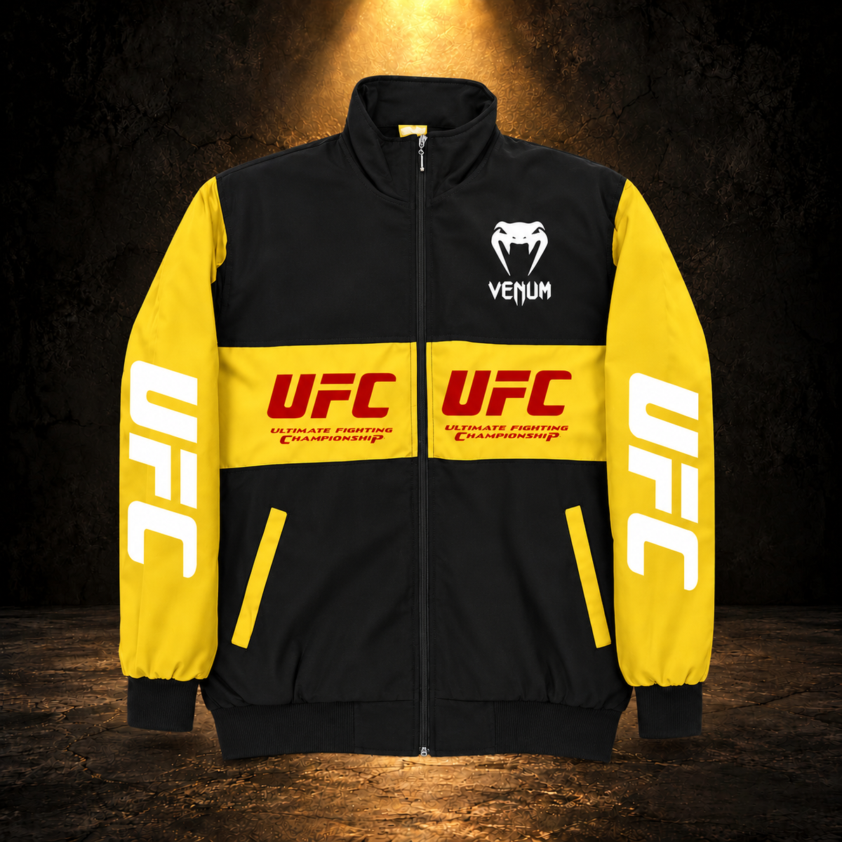 UFC Venum Yellow Black Jacket - foto prodotto